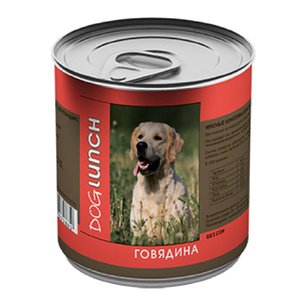 Дог Ланч консервы для собак с говядиной 750 гр